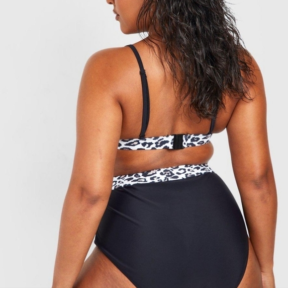 🐆 Leopard Contrast Bikini 🖤 - Picture 3 of 5